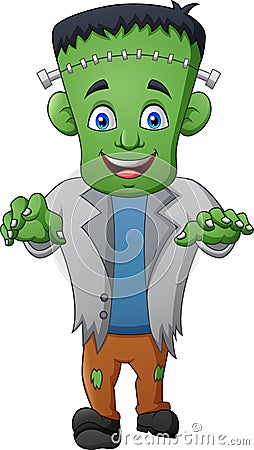 Halloween frankenstein cartoon Stock Photo