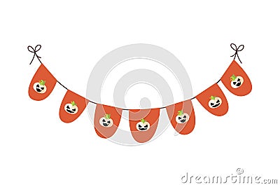 halloween garland ornament Vector Illustration