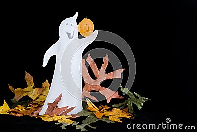 Halloween Ghost - horizontal Stock Photo