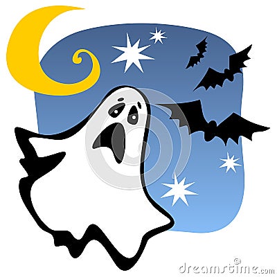 Halloween ghost Vector Illustration