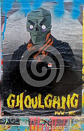 Halloween Ghoul Gang street art Editorial Stock Photo