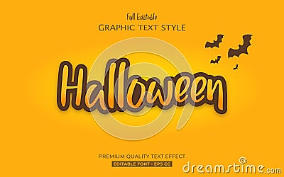 Halloween Graphic Text Effect, Full Editable Vector Illustration