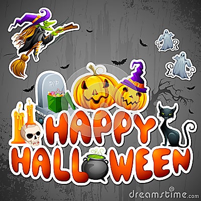 Halloween Greeting Vector Illustration