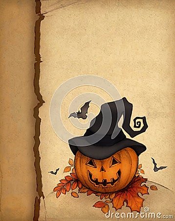 Halloween greeting card Stock Photo