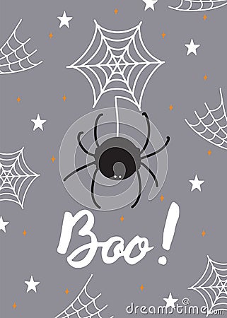 Halloween greeting card with a spader Stock Photo