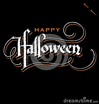 Halloween hand lettering (vector) Vector Illustration