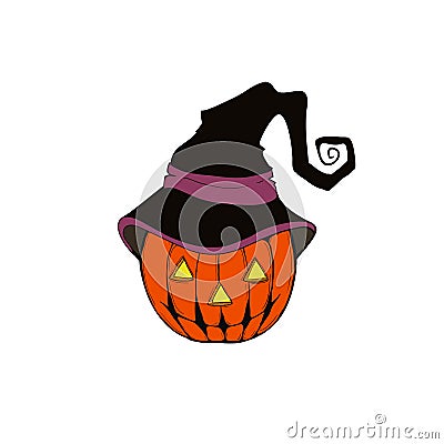 Halloween handdrawn poster Vector Illustration