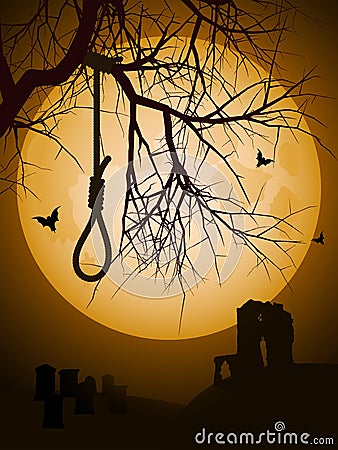 Halloween hangmans noose Vector Illustration