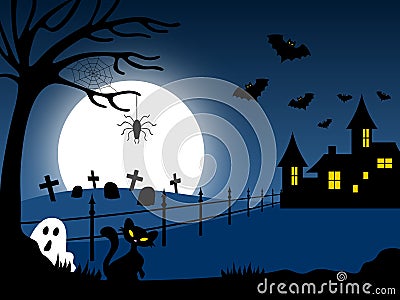 Halloween Haunted House [1] Stock Photo