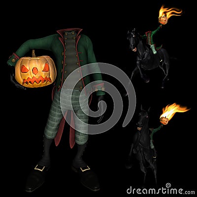 Halloween Headless Horseman Stock Photo