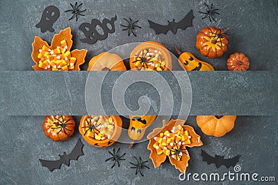 Halloween holiday banner design Stock Photo