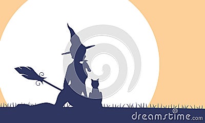 Halloween holiday poster Vector Illustration