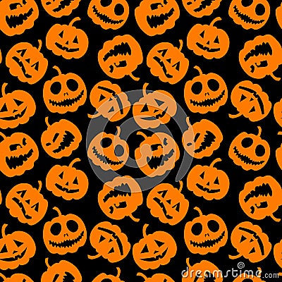 Halloween holiday, seamless background Vector Illustration