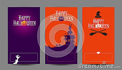 Halloween Holidays design templates. Vector Illustration