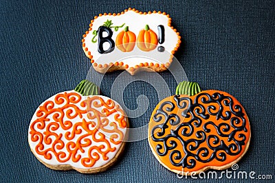 Halloween homemade cookies. Stock Photo