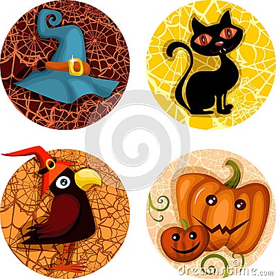 Halloween icon set Vector Illustration