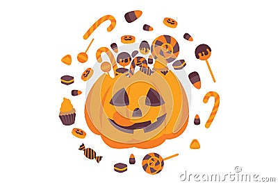 Halloween Icon Set Vector Illustration