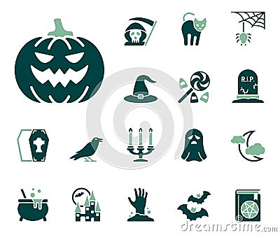 Halloween icon set Stock Photo