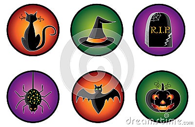 Halloween Icons Vector Illustration