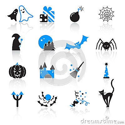 Halloween icons Vector Illustration