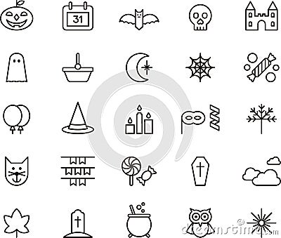 Halloween icons Vector Illustration