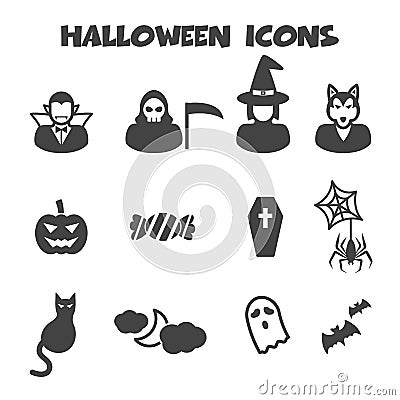 Halloween icons Vector Illustration