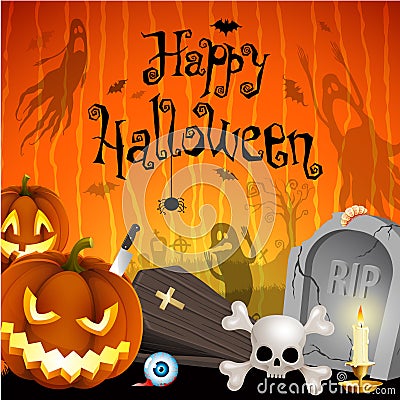 Halloween illustration Vector Illustration