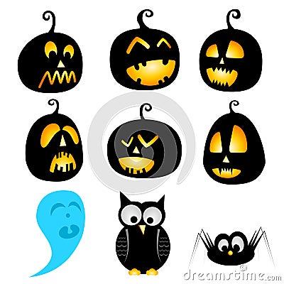 Halloween illustration - spooky elements Cartoon Illustration