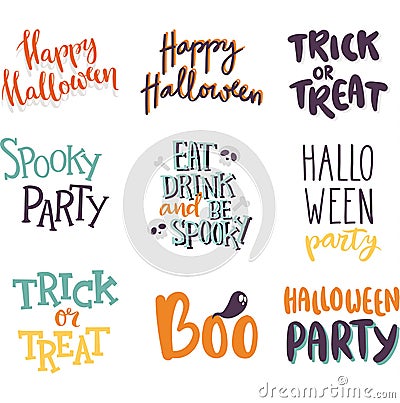 Halloween invitation cards vector. Vector Illustration