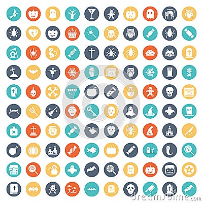 Halloween isolated Vector icons set every single icons can be easily modified or edited Stock Photo