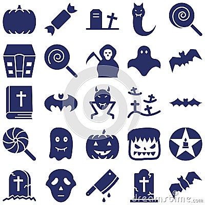 Halloween isolated Vector icons set every single icons can be easily modified or edited Stock Photo
