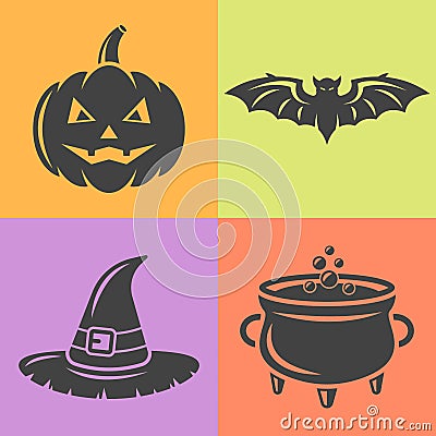 Halloween isolaten vector design elements Vector Illustration