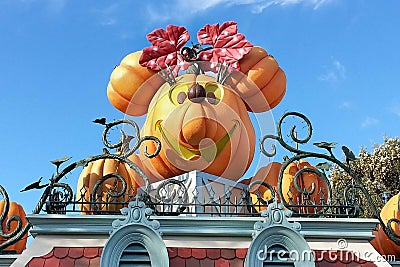 Halloween Jack-O-Lantern at Disneyland, California Editorial Stock Photo