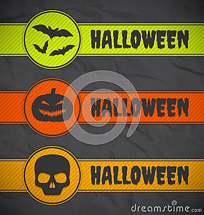 Halloween labels Vector Illustration