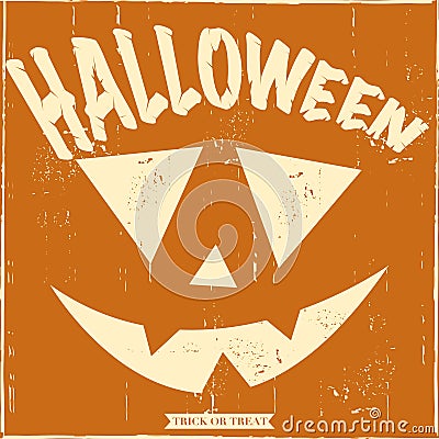 Halloween Lantern Face Vector Illustration