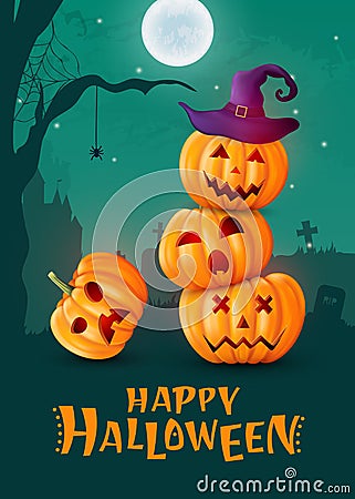 Halloween masquerade, cute children costumes. Funny characters. Invitation card for party and sale. Autumn holidays. Vector Illustration