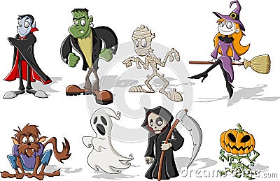 Halloween monsters Vector Illustration
