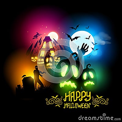 Halloween Night Vector Illustration