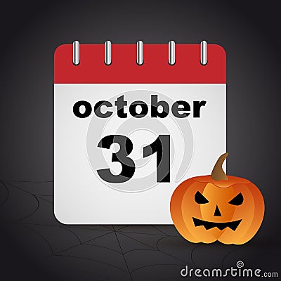 Halloween - october 31 Vector Illustration