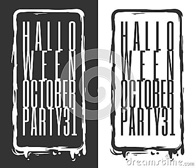 Halloween October party 31. Vector Illustration