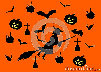 Halloween original background black Stock Photo