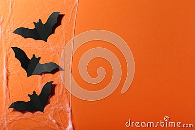 Halloween paper bats Stock Photo