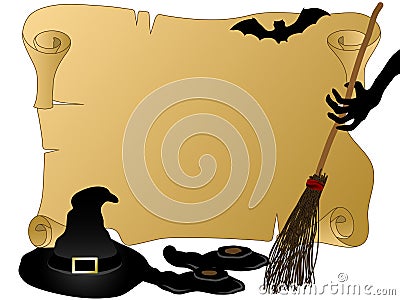 Halloween parchment Vector Illustration