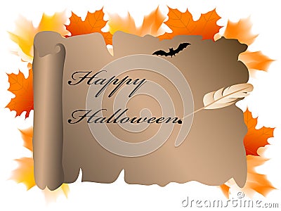 Halloween parchment Vector Illustration