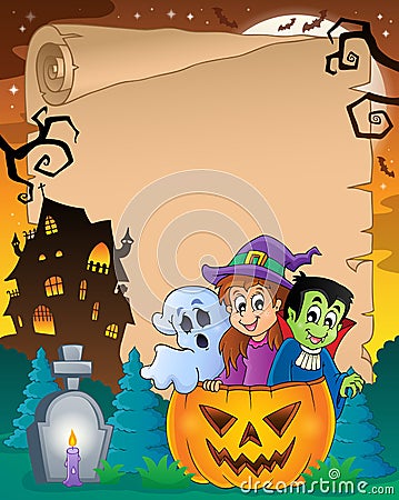 Halloween parchment 5 Vector Illustration