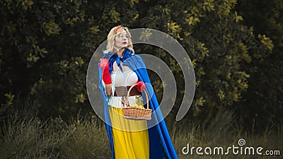 Plus size woman in fairy tales party style , portrait Stock Photo