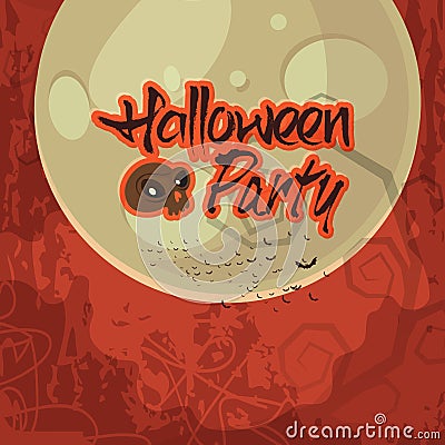 Halloween Party Poster, Banner or Flyer design. Stock Photo