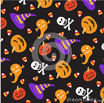 Halloween pattern-3 Vector Illustration