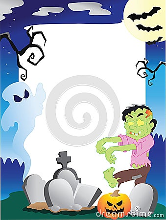 Halloween photo frame Stock Photo