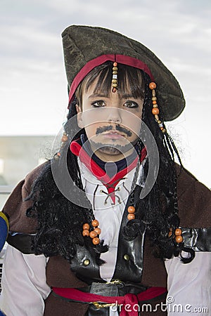 Halloween pirate disguise Stock Photo